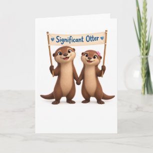Tarjeta de Felicitación de Nutria Significativa Ad
