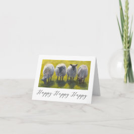 Tarjeta de felicitación de ocasión feliz con oveja