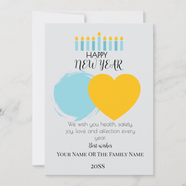 Tarjeta de felicitación de ocasiones felices con u (Anverso)