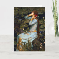 Tarjeta de felicitación de Ofelia del Waterhouse