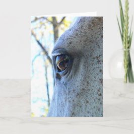 Tarjeta de felicitación de ojos de caballo