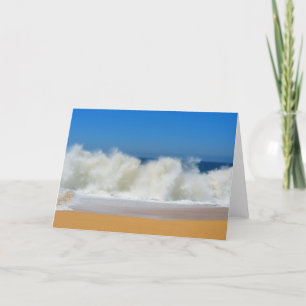 Tarjeta de felicitación de ondas oceánicas que se 