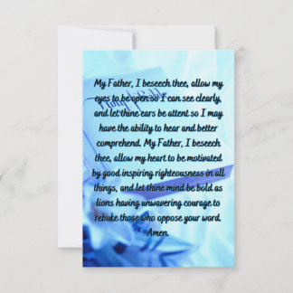 Tarjeta de Felicitación de Oración de Mi Padre