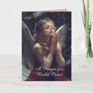 Tarjeta de felicitación de oración por la paz