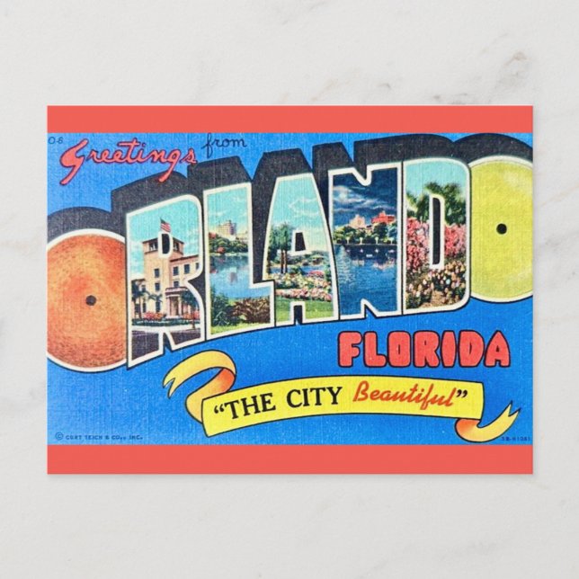 Tarjeta de felicitación de Orlando Vintage (Anverso)