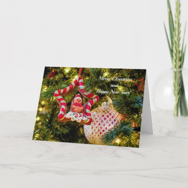 Tarjeta de felicitación de Ornamento de Navidad Gi (Anverso)
