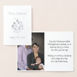 Tarjeta de felicitación de Ornamento de Navidad Re