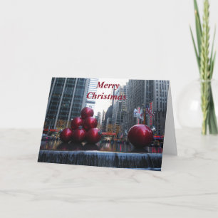 Tarjeta de Felicitación de Ornamentos Rojos de Fie