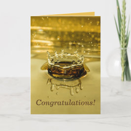 Tarjeta de felicitación de oro del chapoteo el |