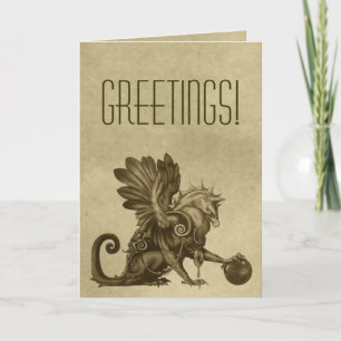 Tarjeta de felicitación de oro del estilo del