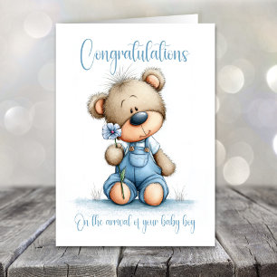 Tarjeta de Felicitación de Oso de Peluche para Niñ