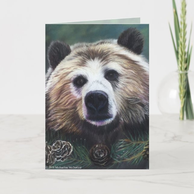Tarjeta de felicitación de oso para ponderación (Anverso)