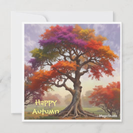 Tarjeta de felicitación de otoño de AI descargable