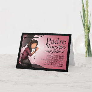 Tarjeta de felicitación de "Padre Nuestro"