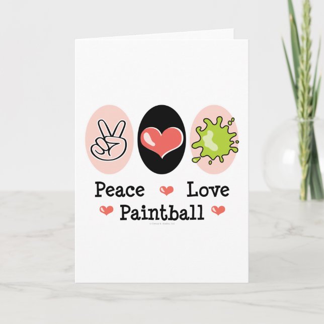 Tarjeta de felicitación de Paintball del amor de (Anverso)