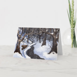 Tarjeta de felicitación de paisajes de nieve