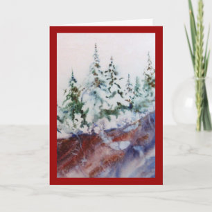 Tarjeta de felicitación de paisajes de nieve