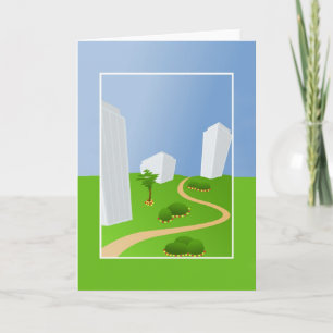 Tarjeta de felicitación de paisajes de personaliza