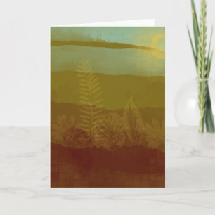 Tarjeta de felicitación de paisajes otoñales