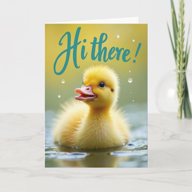 Tarjeta de Felicitación de Pajarito Amarillo (Anverso)