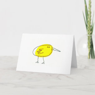 Tarjeta de Felicitación de Pájaro Amarillo Diverti