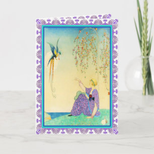 Tarjeta de felicitación de pájaro de paraíso