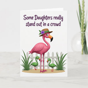 Tarjeta de Felicitación de Pájaro Rosa y Amigos