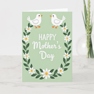 Tarjeta de felicitación de pájaros botánicos