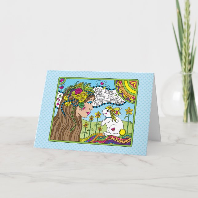 Tarjeta de felicitación de palabra de un tipo (Anverso)