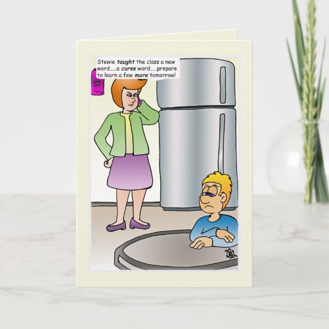 Tarjeta de felicitación de palabras traviesas (Anverso)