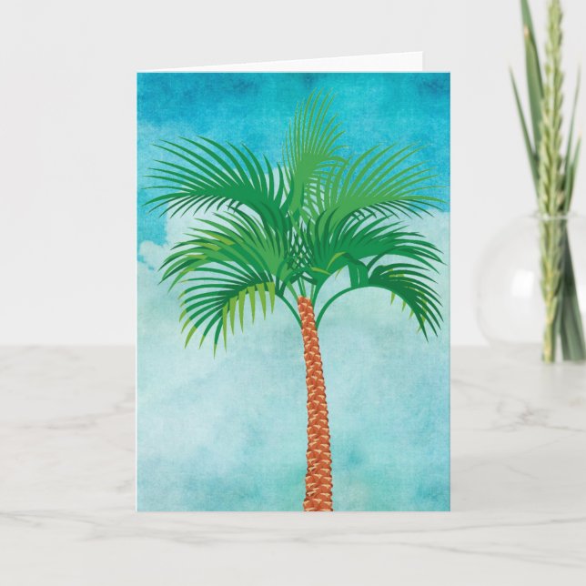 Tarjeta de felicitación de palmera (Anverso)