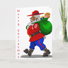 Tarjeta de felicitación de Papá Noel Militar Afric