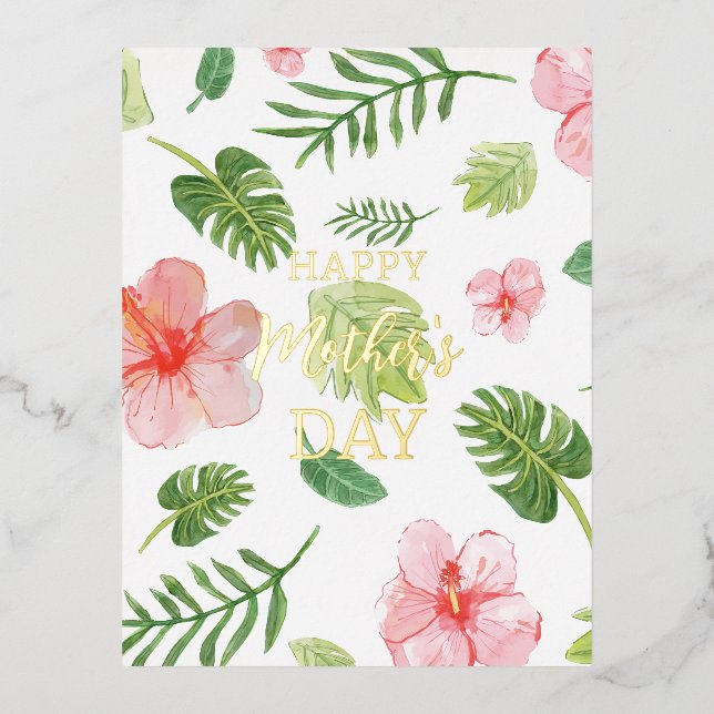 Tarjeta de felicitación de papel de aluminio con f (Anverso)