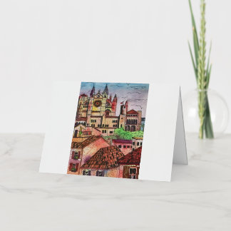Tarjeta de felicitación de papel de aluminio plega