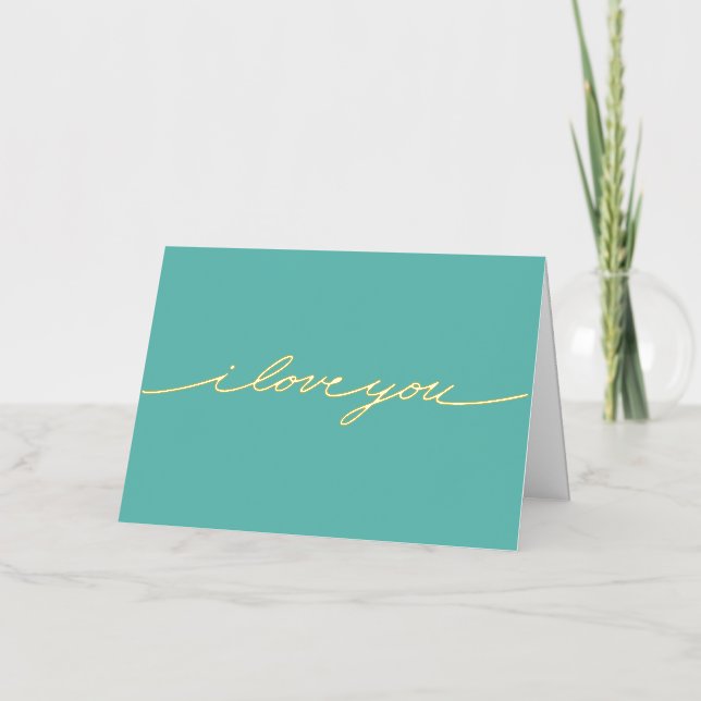 Tarjeta de felicitación de papel de aluminio simpl (Anverso)