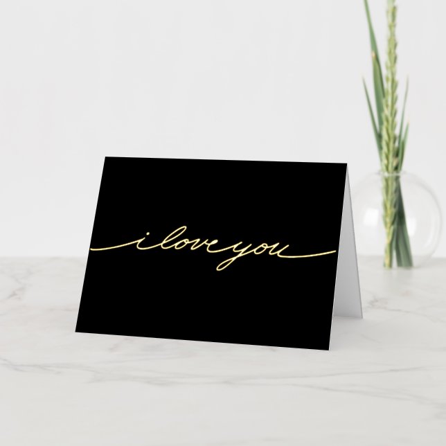 Tarjeta de felicitación de papel de aluminio simpl (Anverso)