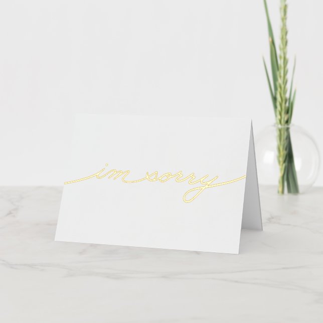 Tarjeta de felicitación de papel de aluminio simpl (Anverso)
