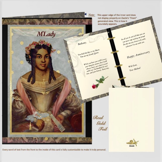 Tarjeta de felicitación de papel de aluminio victo (Luxurious gold foil! Fully customizable as a Valentine/Birthday/ Anniversary/etc. card for your lady)