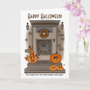 Tarjeta de Felicitación de Parche de Calabazas