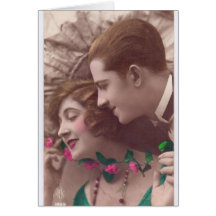 Tarjeta de felicitación de pareja de veteranos