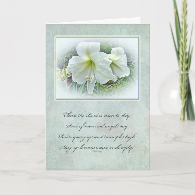 Tarjeta de felicitación de Pascua - Amaryllis (Anverso)