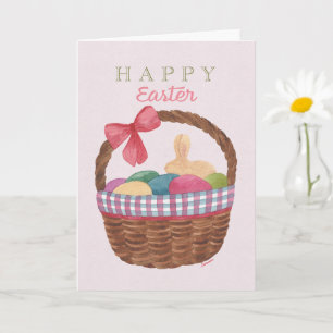 Tarjeta de Felicitación de Pascua - Conejo Dorado 