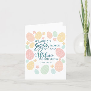 Tarjeta de felicitación de Pascua de Aleluia