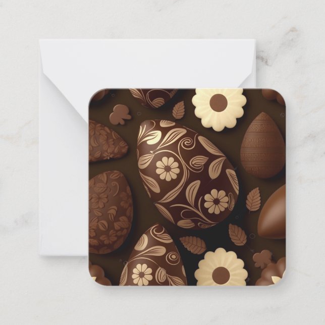 Tarjeta de felicitación de Pascua de Chocolate (Anverso)