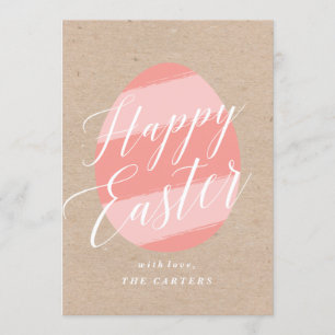 Tarjeta de felicitación de Pascua de huevo pintado