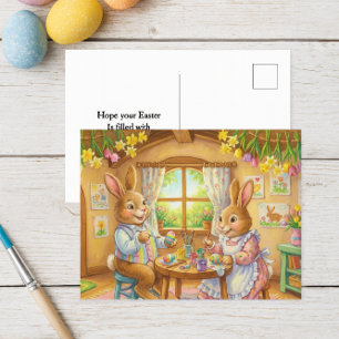 Tarjeta de felicitación de Pascua de la familia de