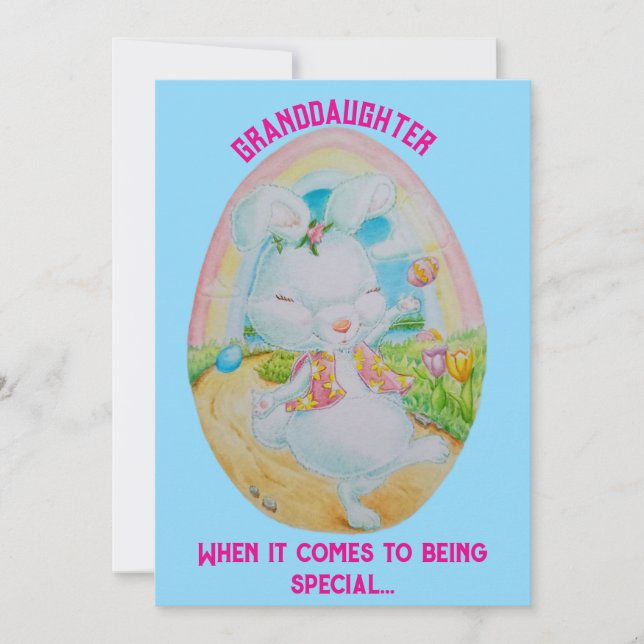 Tarjeta de felicitación de Pascua de la nieta pers (Anverso)