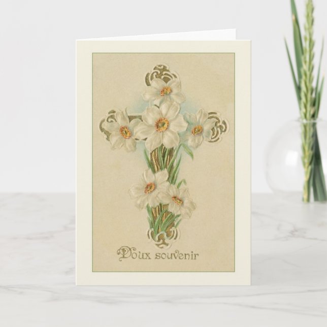 Tarjeta de felicitación de Pascua del francés del (Anverso)