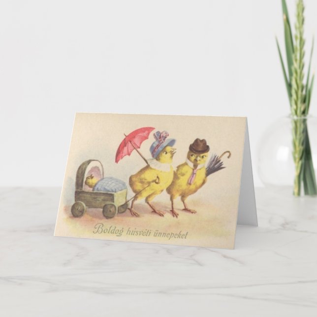 Tarjeta de felicitación de Pascua del húngaro del (Anverso)