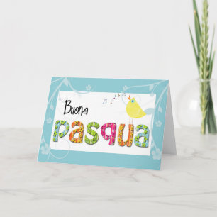 Tarjeta de felicitación de pascua del italiano
